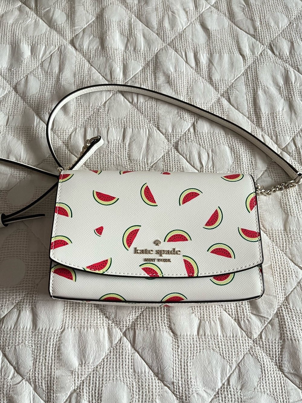 Kate Spade Small Watermelon Print Leather Crossbody